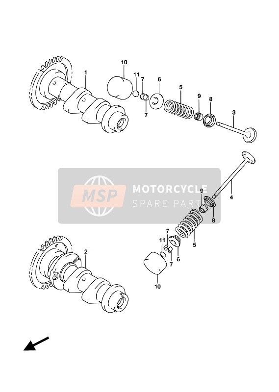 1271019K00, Camshaft, Intake (NT:34), Suzuki, 0